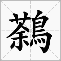 鷋的笔顺写法